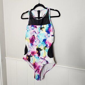 2CHILLIES Tie Dye Zip Mesh One Piece Bathing Suit